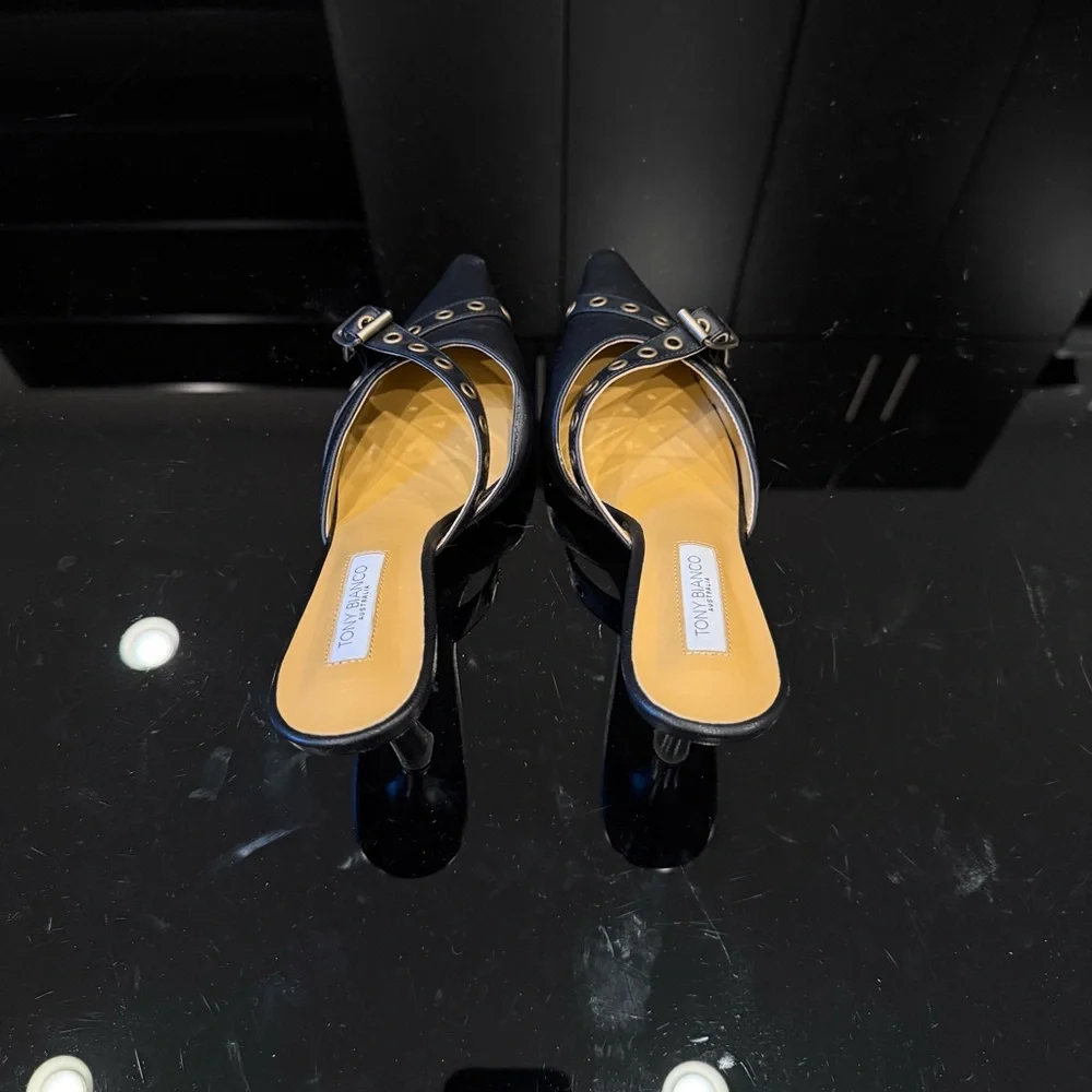Tony Bianco Black and Tan Heels - Picture 7 of 7